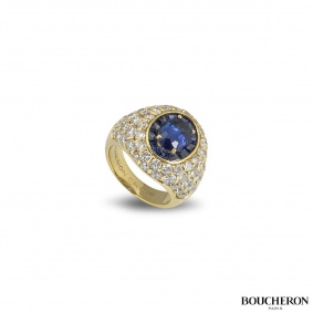 Boucheron Yellow Gold Sapphire & Diamond Dress Ring